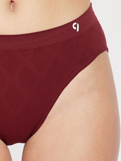 Seamless Solid  Mid Waist Women's Multicolor Panties