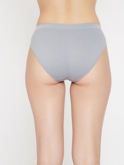 Seamless Solid  Mid Waist Women's Multicolor Panties