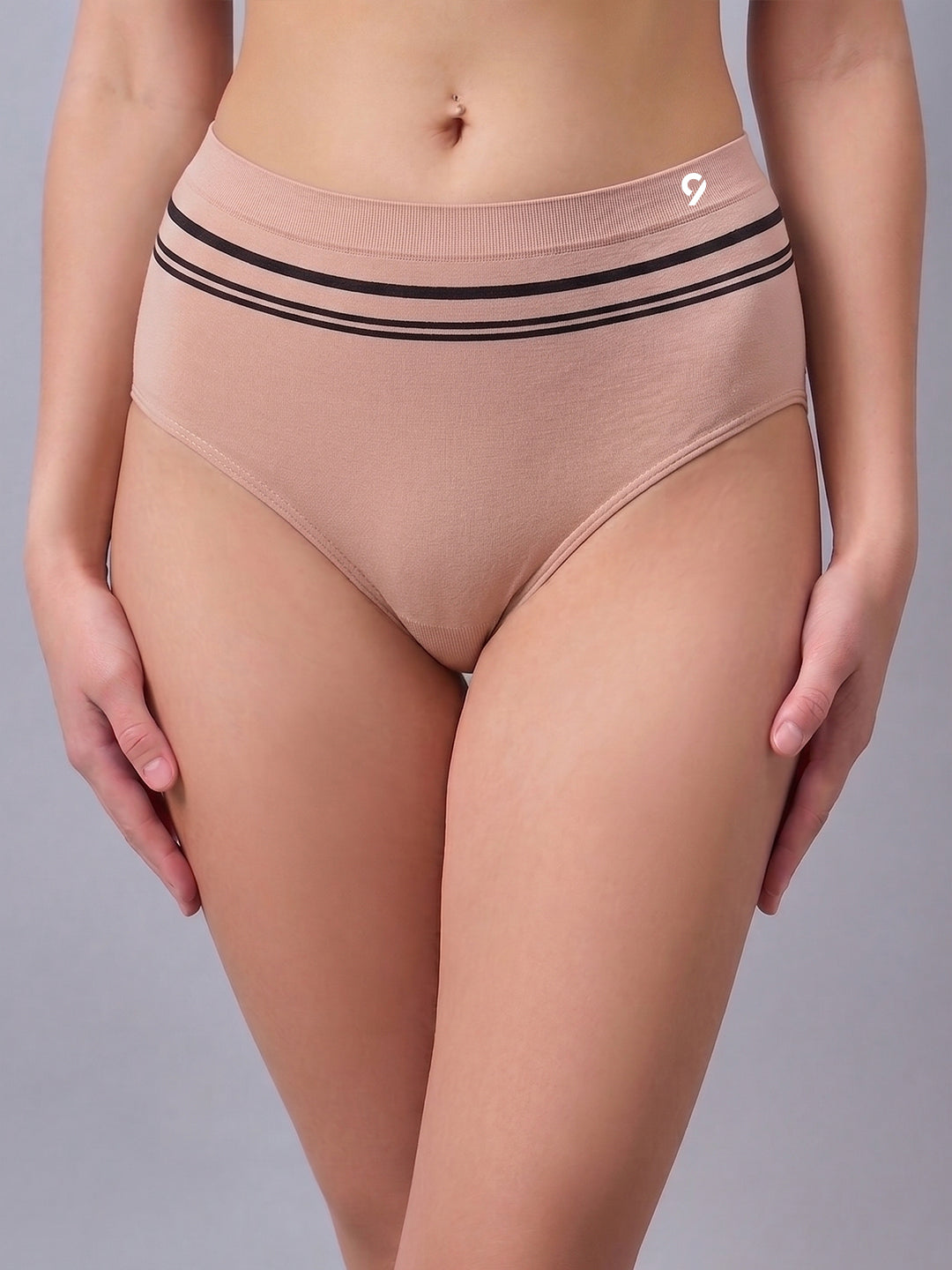 Women Pack of 3 Seamless High-Rise High-Coverage Hipsters