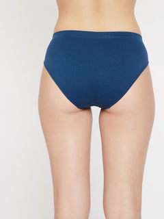 Seamless Women's Mid Waist Solid Briefs