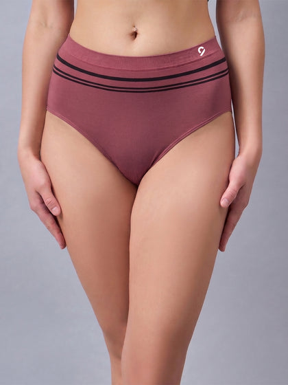 Women Pack of 3 Seamless High-Rise Sweat Absorbing Hipsters Briefs